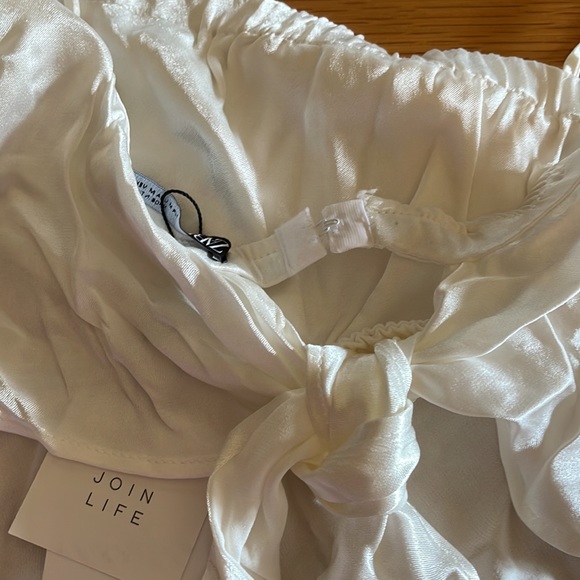 NWT Zara Silk Tie Blouse - Picture 4 of 5